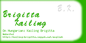 brigitta kailing business card